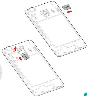 WIKO RAINBOW UP - - Inserting the SIM cards - 2