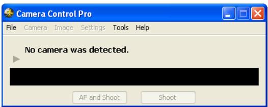 NIKON CAMERA CONTROL PRO - No Camera Connected - 2
