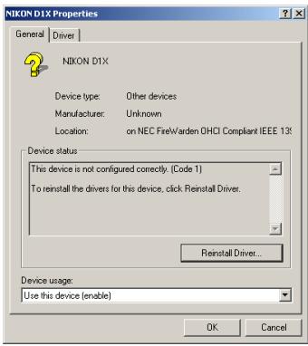 NIKON CAMERA CONTROL PRO - Reinstalling the Device Driver - 2