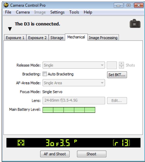 NIKON CAMERA CONTROL PRO 2 - The Mechanical Tab - 1