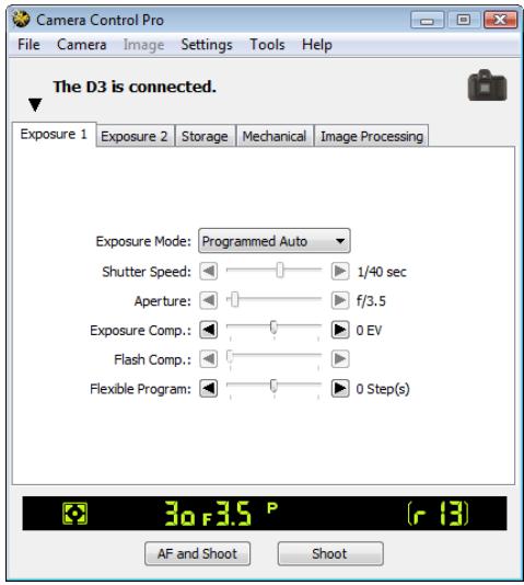 NIKON CAMERA CONTROL PRO 2 - Start Camera Control Pro. - 1