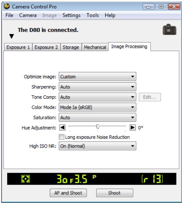 NIKON CAMERA CONTROL PRO 2 - The Image Processing Tab (Other Cameras) - 1