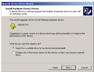 NIKON CAMERA CONTROL PRO 2 - Select the search option and click Next. - 1