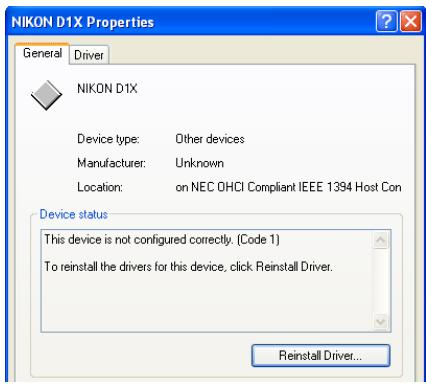 NIKON CAMERA CONTROL PRO 2 - Reinstalling the Device Driver - 6