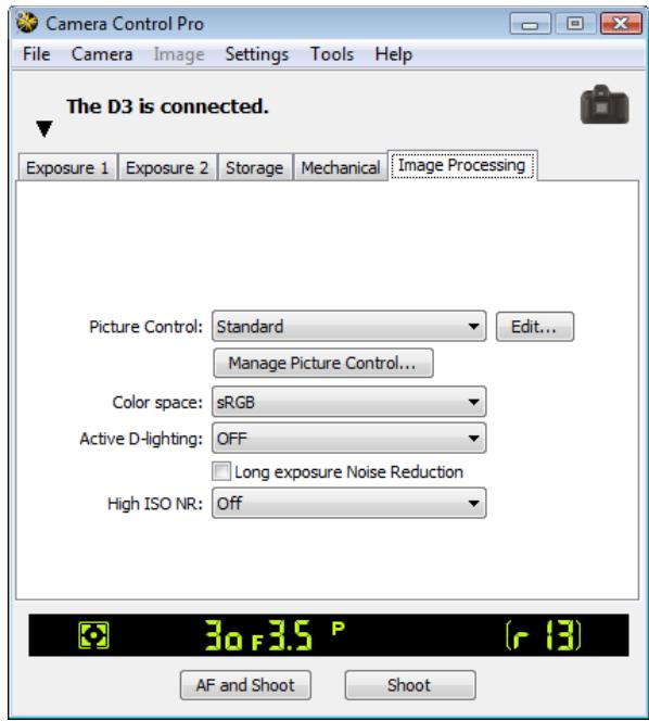 NIKON CAMERA CONTROL PRO 2 - The Image Processing Tab (D3/D300) - 1