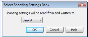 NIKON CAMERA CONTROL PRO 2 - Select Shooting Settings Bank... - 1