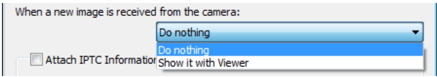 NIKON CAMERA CONTROL PRO 2 - When a new image is received from camera - 1