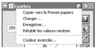 NIKON CAPTURE 4 - Le sous-menu Paramètres des Courbes - 1