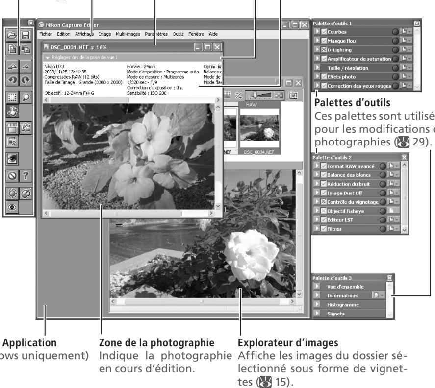 NIKON CAPTURE 4 - Zone de données de prise de vue - 1