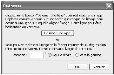 NIKON CAPTURE 4 - Sélectionnez Redresser... dans le sous-menu Rotation La boîte de dialogue Redresser s'affiche. - 2