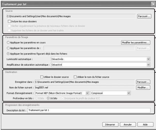 NIKON CAPTURE 4 - La boîte de dialogue Lot de fichiers apparaîtra - 1