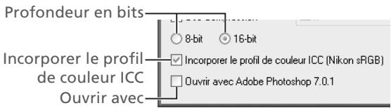 NIKON CAPTURE 4 - Options de sauvegarde - 1