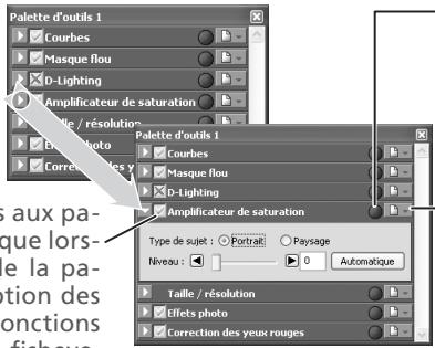 NIKON CAPTURE 4 - Affichage du contenu d'une palette d'outils - 1