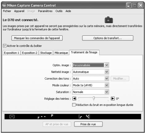 NIKON CAPTURE 4 - Sauvegarde et chargement des paramètres de contrôle de l'appareil photo - 1