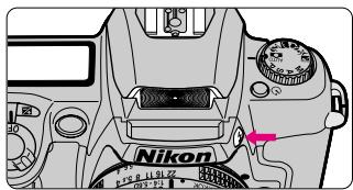 NIKON F60D - Press the Speedlight lock-release button to release the Speedlight. - 1