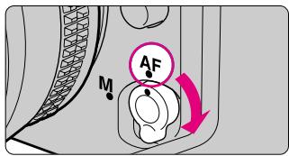NIKON F60D - Set the focus mode selector to AF (autofocus). - 1