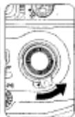 NIKON F80D - Rotate the focus area selector lock lever and select centre focus area with the focus area selector. - 3
