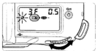 NIKON F80D - Rotate the Main-Command Dial while pressing the Auto Exposure Bracketing button so appears in the LCD panel. - 2