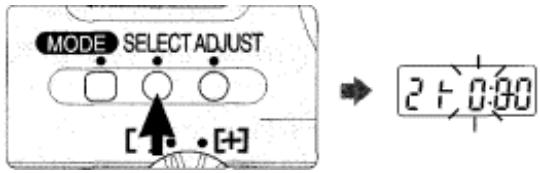 NIKON F80D - Push SELECT button so hour section starts blinking. - 1