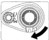NIKON F80S - Rotate the focus area selector lock lever and select centre focus area with the focus area selector. - 6