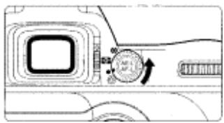 NIKON F80S - Rotate the metering system selector to select Centre-Weighted or Spot Metering. - 1