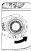 NIKON F80S - Rotate the focus area selector lock lever and select centre focus area with the focus area selector. - 1