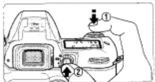 NIKON F80S - Rotate the metering system selector to select Centre-Weighted or Spot Metering. - 3