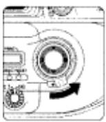 NIKON F80S - Rotate the focus area selector lock lever to release the lock, then select desired focus area with the focus area selector. - 1