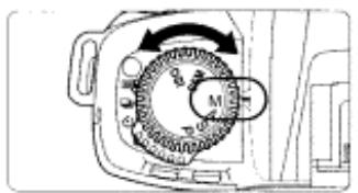 NIKON F80S - Rotate the exposure mode select dial to select M. - 1