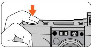 NIKON LITE TOUCH ZOOM 120ED-QD - Drücken Sie den Ausloser ganz nach unten, um das Bild aufzunehmen. - 1