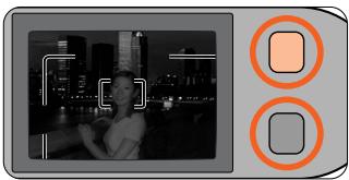 NIKON LITE TOUCH ZOOM 120ED-QD - Achten Sie darauf, daß die orangefarbene und die grüne LED aufleuchten, und drücken Sie dann den Auslöser. - 1