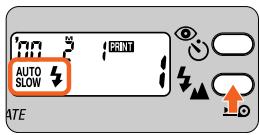 NIKON LITE TOUCH ZOOM 120ED-QD - Press the button until "AUTO" appears on the LCD panel. - 2