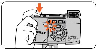 NIKON LITE TOUCH ZOOM 120ED-QD - Utilisation du retardateur - 1