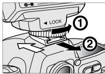 NIKON SB-29 - ■ Detaching the controller from the camera - 1