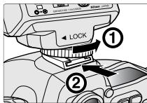 NIKON SB-29 - ■ Attaching the controller to the camera - 1