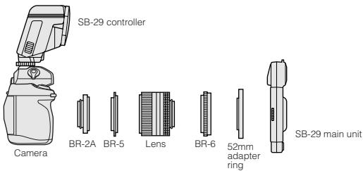 NIKON SB-29 - When attaching the lens directly to the camera body - 1