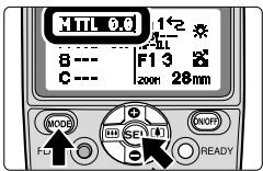 NIKON SB-800 - Setting the flash mode, flash output level compensation values, and channel number on the master flash unit - 1