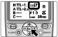 NIKON SB-800 - Setting the flash mode, flash output level compensation values, and channel number on the master flash unit - 5
