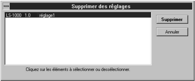 NIKON SCAN - Suppression de réglages - 1