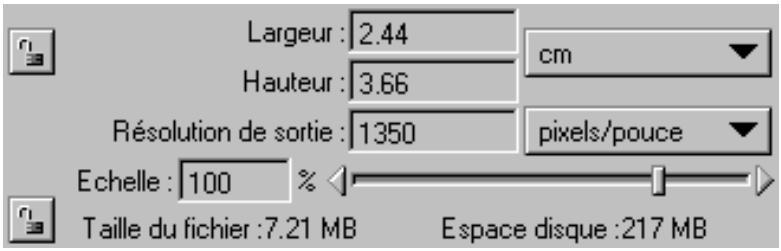 NIKON SCAN - Contrôles de la taille du cadrage - 1