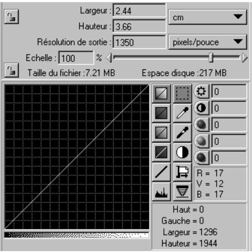 NIKON SCAN - Dimensionnement, résolution et ajustement de l'image - 1