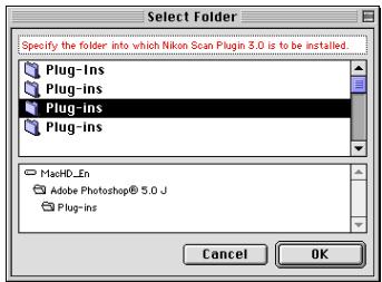 NIKON SCAN 3 - Step 9—Select a plug-ins folder - 1