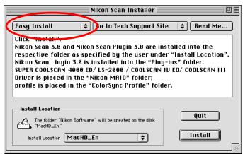 NIKON SCAN 3 - Step 5—Select the installation type - 1