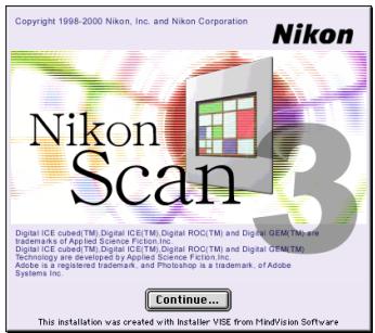 NIKON SCAN 3 - Step 2—Start the installer - 1