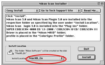 NIKON SCAN 3 - Step 6—Choose a location for Nikon Scan - 1