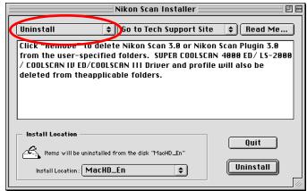 NIKON SCAN 3 - Step 3—Uninstall Nikon Scan - 1