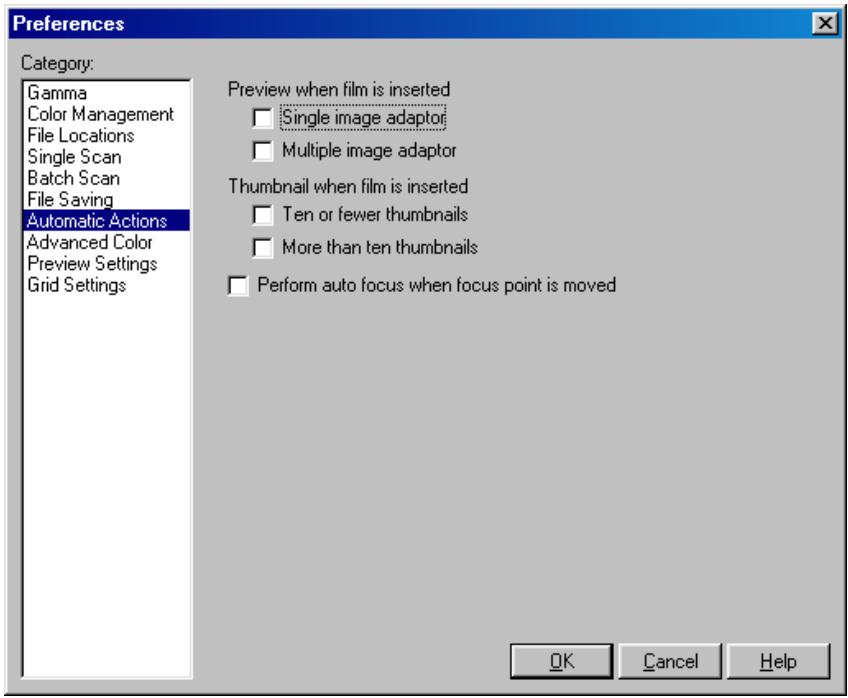 NIKON SCAN 3 - The Automatic Actions Tab - 1