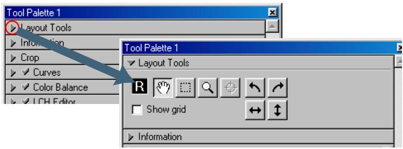 NIKON SCAN 3 - - Displaying the contents of a tool palette - 1