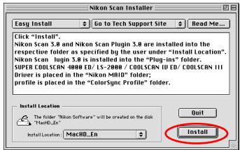 NIKON SCAN 3 - Step 7—Click Install - 1