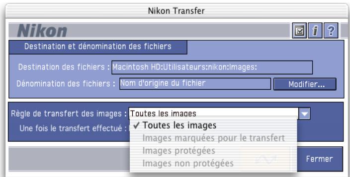 NIKON VIEW 6 - Étape 1: spécifiez la règle de transfert des images - 1